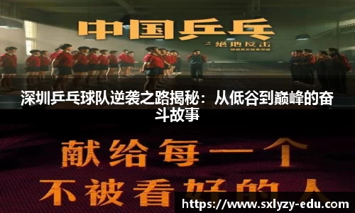 深圳乒乓球队逆袭之路揭秘：从低谷到巅峰的奋斗故事